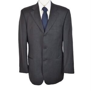Hugo Boss Mens 42T Einstein Omega Vintage Sport Coat Charcoal Gray